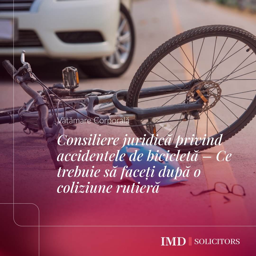 Consiliere juridică privind accidentele de bicicletă – Ce trebuie să faceți după o coliziune rutieră