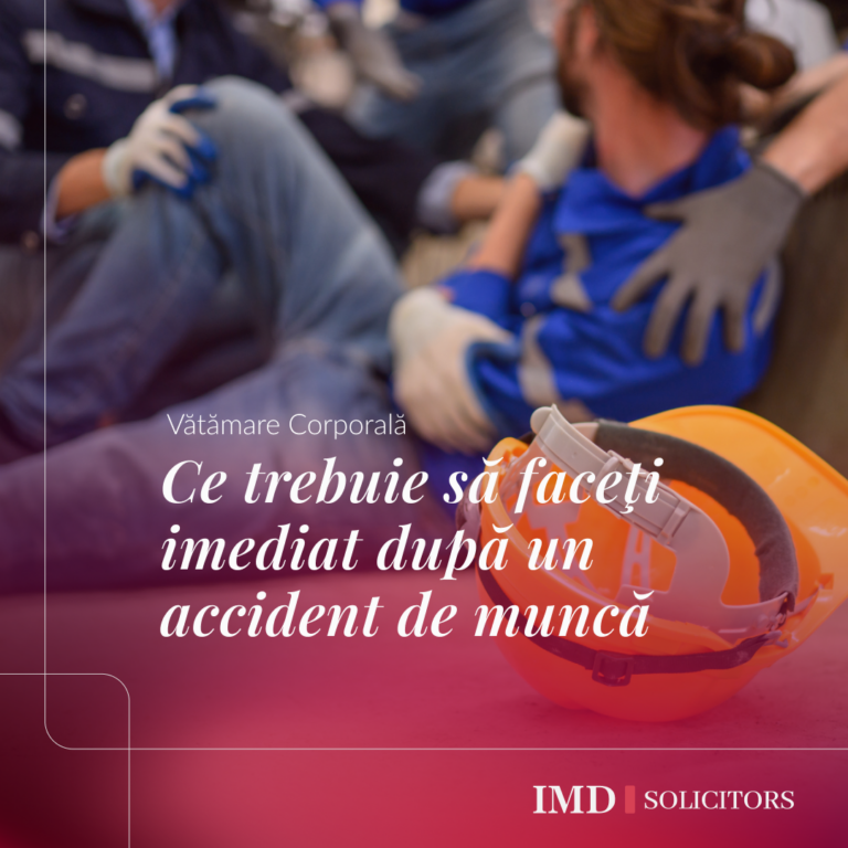 Ce trebuie să faceţi imediat după un accident de muncă